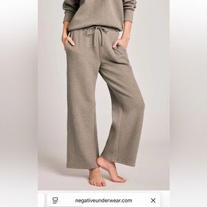 Waffle Knit Cropped Track Pant